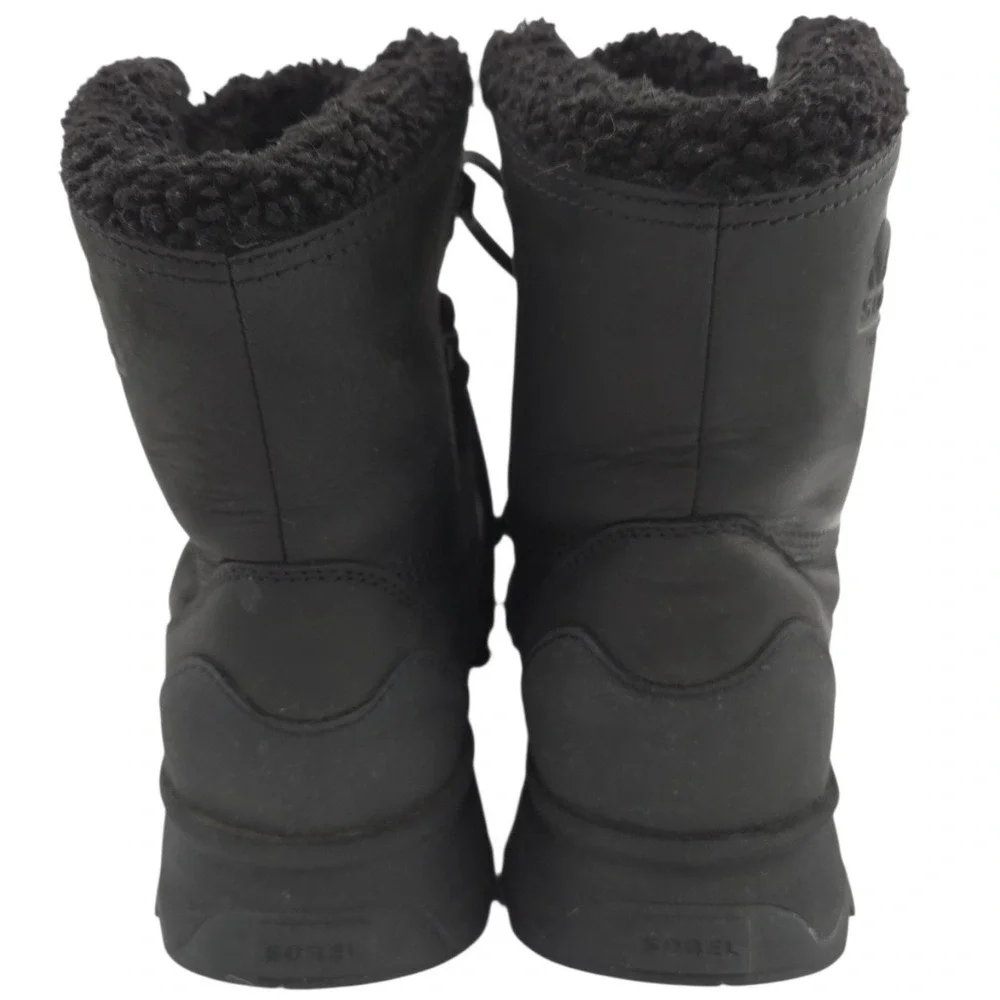 Sorel Scout 87 Lux WP Boots Men 9 Black Waterproof Insulated Winter Duck Leather